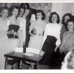 Vintage Black and White Photo Bridal Shower c1950 (fr-1)